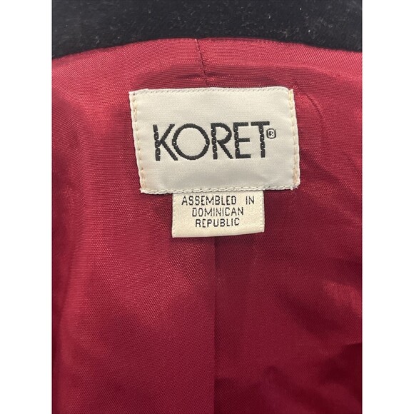 Koret Blazer Jacket Womens Size 18 Red Wool Button Front Lined Vintage - Picture 8 of 9